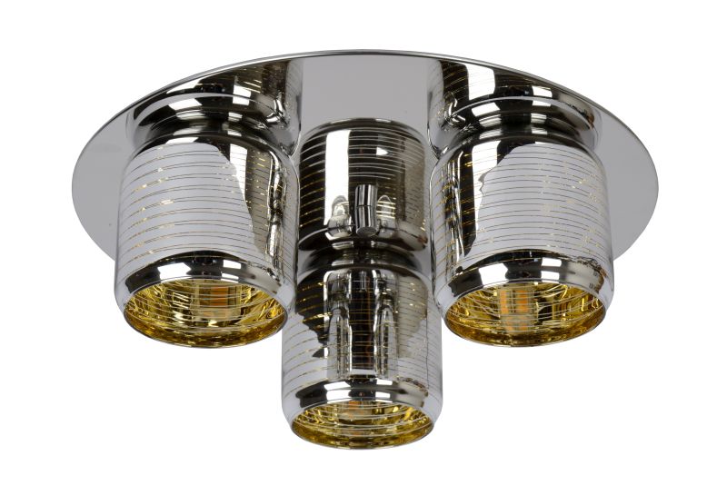 Lucide ERYN - Zapustené stropné svietidlo - Ø 38 cm - 3xG9 - Chróm